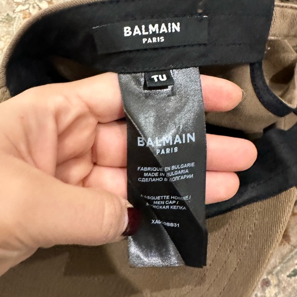 BALMAIN PARIS adjustable baseball cap in khaki - Picture 4 of 7